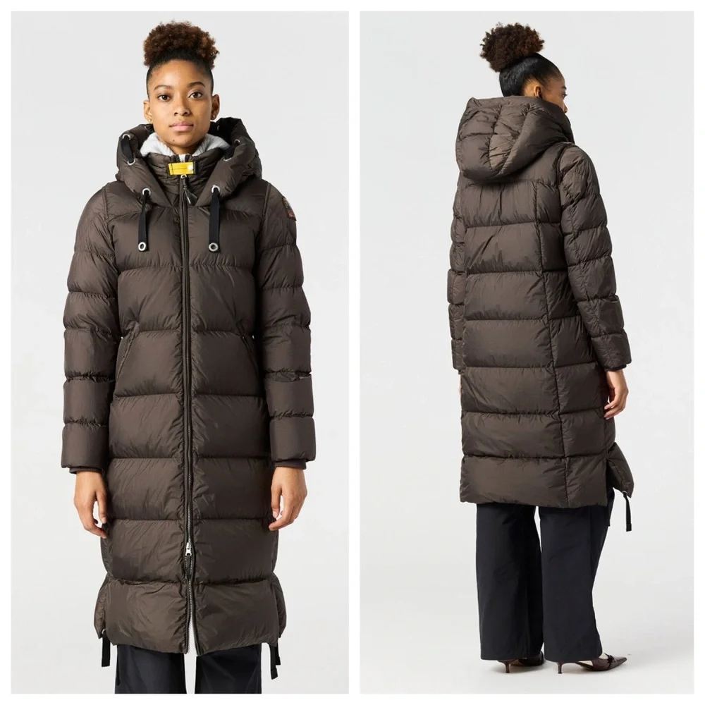 Parajumpers Panda Long Down Jacket (Sz L) Hooded Puffer Coat Navy - Picture 2 of 16